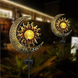 Solar Lighting Ground Plug Light Ornament IP65 and Star Shape Solar Stake Iron Texture for Garden Garden Pathway | Lumora
