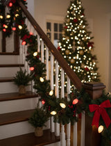 C7 Red/White Incandescent Christmas Lights, 25Ft Valentine's Day Lights with 27 Red/White C7 Ceramic Bulbs,for | Lumora