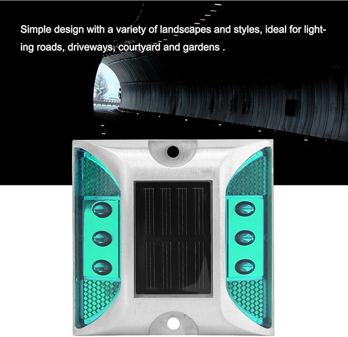 LED Solar Power Ground Marker Lights, Outdoor Driveway Road Spike Lamp, Solar - Powered LED Ground Light with 1000m | Lumora