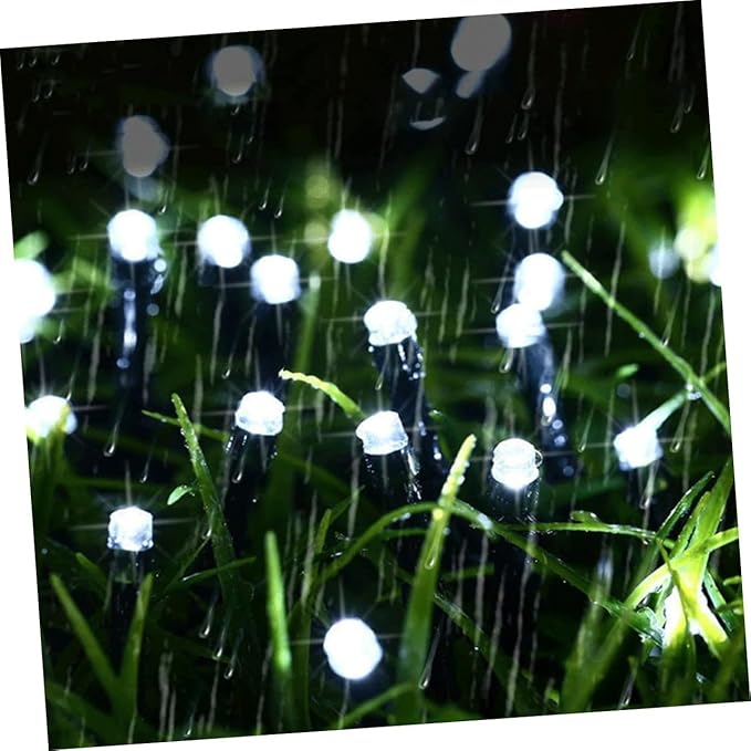 Solar Powered LED String Lights Warm White Beads Decorative Outdoor Garden Patio Lawn Fairy Lighting for Wedding | Lumora