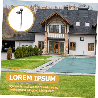 POPETPOP 2pcs Solar Pathway Lights Outdoor Solar Garden Stake Lamps Energy-Saving Landscape Lighting for Lawn and Patio Warm Illumination