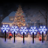 BRIGHTDECK Snowflake Solar Christmas Decorations Outdoor, 10 Pack LED Christmas Pathway Lights, Waterproof | Lumora