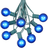 100 Foot G40 Outdoor Patio String Lights with 125 Blue Globe Bulbs – Indoor Outdoor String Lights – Market Bistro | Lumora