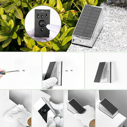 4 Pack Solar Stair Lights, 11 Lighting Modes, Waterproof IP65, Outdoor Step Lights for Porch, Patio, Wall, Walkway, Garden, Deck