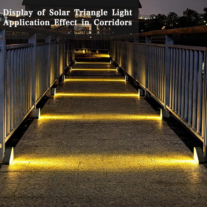 Solar Stair Lights 12 Pack, Solar Step Lights Outdoor Waterproof IP65, Outdoor Light Decor for Garden Stair, Deck, Front Step, Front Porch, and Patio, （Warm White, 3000K）