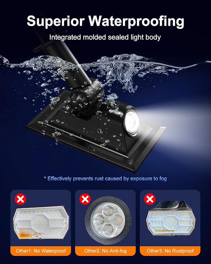 6 Pack Solar Power Spot Lights Outdoor Waterproof LED Dusk to Dawn Landscape Spotlight Lamp for Outside Yard, Tree | Lumora