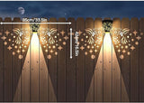 2 Pack Solar Fence Lights Outdoor Wall lihgts Decorations Metal Solar Deck Lights Waterproof LED Solar Powered Step | Lumora