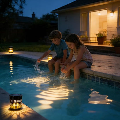Solar Mandala Lights Outdoor Decorative - Waterproof Metal Mandala Solar Wall Lights, Artistic Fence & Step Lights for Garden, Patio, Backyard, Yard & Outdoor Home (4, Oval-Warm Light)