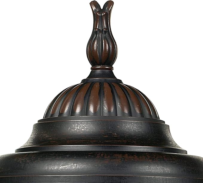 John Timberland Casa Sierra Traditional Outdoor Post Light Fixture Lantern Bronze 24 1/2" Seedy Glass for Exterior | Lumora