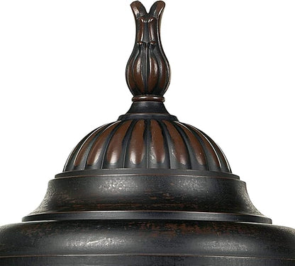 John Timberland Casa Sierra Traditional Outdoor Post Light Fixture Lantern Bronze 24 1/2" Seedy Glass for Exterior House Porch Patio Outside Deck Garage Yard Garden Driveway Home Lawn Walkway