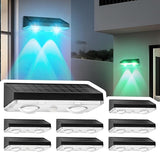 Solar Fence Lights Outdoor 8 Pack – IP65 Waterproof Wireless Solar Deck Lights with 9 Color Modes, 80 Lumen Bright | Lumora