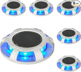 6 Pack Solar Driveway/Solar Deck Marine/ LEDs Dock Lights Solar Powered Warning Step Light Outdoor Waterproof with | Lumora