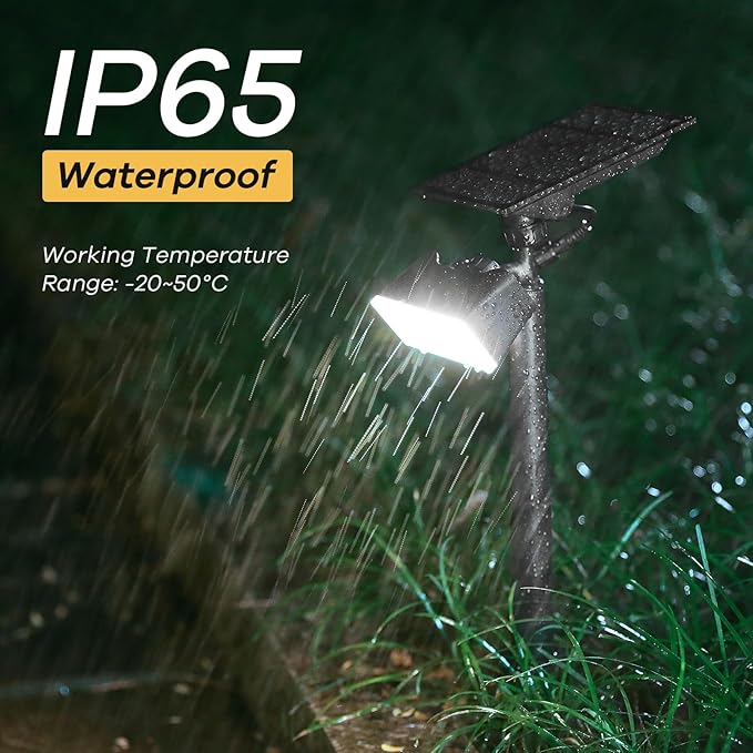 Consciot Halloween Solar Spot Lights Outdoor, 360° Adjustable, IP65 Waterproof, Solar Lights for Garden, Yard, Doorway, Lawn, Cool White, 4 Pack