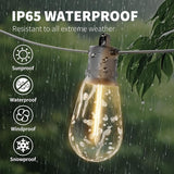 100 FT Outdoor String Lights IP65 Waterproof Patio Lights with 30 + 3 Shatterproof LED Bulbs Commercial Grade LED | Lumora