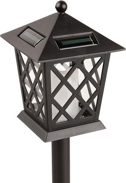 Alpine Corporation 16" Tall Outdoor Solar Powered Pathway LED Light Stakes (Set of 4)