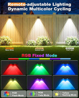 VOLISUN Solar Fence Lights with Remote Control, 50 Lumen LED Fence Lights Solar Powered, IP65 - Outdoor Path Light | Lumora