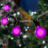 100 Foot G40 Outdoor Patio String Lights with 125 Purple Globe Bulbs – Indoor Outdoor String Lights – Market Bistro | Lumora