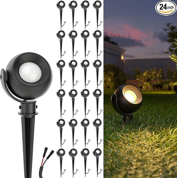Sunco LED Low Voltage Spotlight Revolver, Sphere Shaped Garden Landscape Lights Outdoor [Luces para Jardin], 4W | Lumora