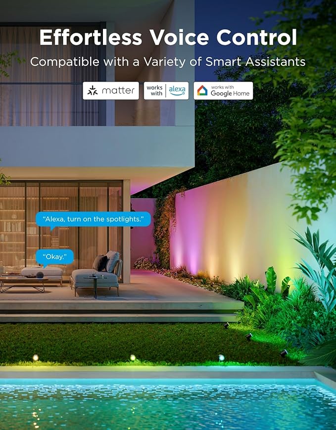 Govee Outdoor Spot Lights 2, IP67 Waterproof Spotlights, Landscape Lights Work with Matter, Alexa, and Google | Lumora