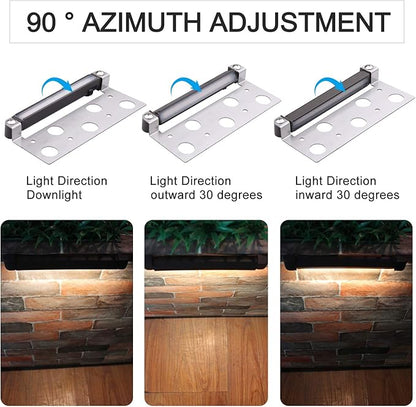 LED Hardscape Light 7 Inch 1.5W Deck Step Paver Wall Garden Pathway Lamp, Warm White 2700K, 12V Low Voltage AC/DC, Outdoor IP65 Waterproof 10 Pack