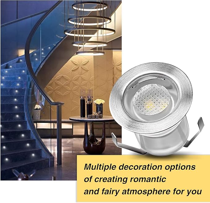 Low Voltage LED Deck Light Kit Stainless Steel Waterproof Recessed Wood Decking Stairs Garden Yard Patio Decor Lamp | Lumora