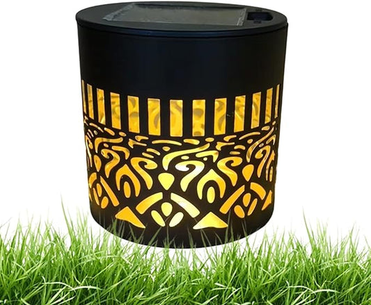 Solar Outdoor Lamp, Hollow Rotating Design, 8.4x8.4x8.6cm, Solar Man-dala Lights, Deck Step Wall Lights, Ambient Lighting Decor, for Garden Patio Walkway