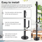 4 Pack 10 Ft String Light Poles for Outdoor String Lights, Heavy Duty Metal Outdoor Light Poles for Deck, Backyard | Lumora