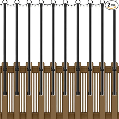 10 Pack String Light Poles,5Ft Metal Poles for Outdoor String Lights,Outdoor Light Poles with Post,Poles/Stand for Outside,Patio,Deck,Backyard,Garden Wedding,Party