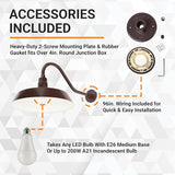 17in. Architectural Bronze Outdoor Gooseneck Barn Light Fixture With 22in. Long Extension Arm - Wall Sconce | Lumora