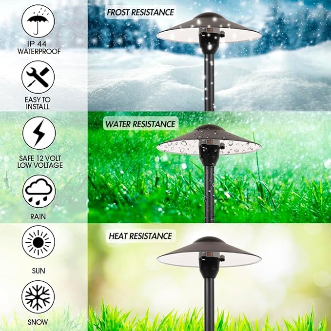 LED Pathway Lights 131 - Heavy Duty Metal Low Voltage Landscape Lighting, 12V Driveway Lights Outdoor Walkway | Lumora