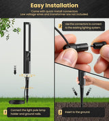 MEIKEE 5W Low Voltage Pathway Lights, 2700K 250LM LED Landscape Lighting, Auto On/Off, 12-24V, Aluminum Waterproof | Lumora