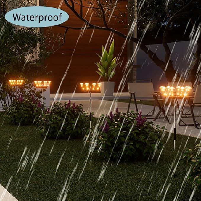 Solar Garden Lights Outdoor Waterproof，Solar Mushroom lamp for Garden, Courtyard, Balcony, Rooftop, Terrace, Beside The Swimming Pool.