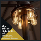 Patio Umbrella Light with Remote Control, Rechargeable Cordless LED Edison Bulbs Pole Light with 10 Brightness | Lumora