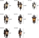 John Timberland Casa Marseille Rustic Industrial Outdoor Wall Light Fixture Warm Bronze Scroll 27 1/2" Hammered | Lumora