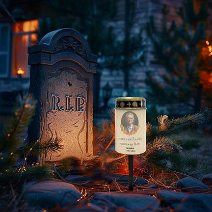 Outdoor Solar Lights Waterproof Cemetary Solar Light 2 Pcs Solar Lights for Cemetery Gravesite Memorial Solar Lights for Graves Always in Our Hearts