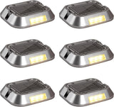 Solar Driveway Lights for Outside, 6 Pack Outdoor Waterproof Solar Deck Lights, 3000K Warm White, Automatic Garden | Lumora