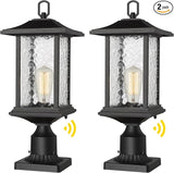 Beionxii Dusk to Dawn Outdoor Post Lights, 21inch Large Exterior Lamp Post Light Pier Mount Lantern with Base | Lumora