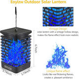 EOYIZW Solar Lights Outdoor, 99 LEDs Flickering Flame Lantern for Garden Decor- 2 Pack Waterproof Solar Garden | Lumora