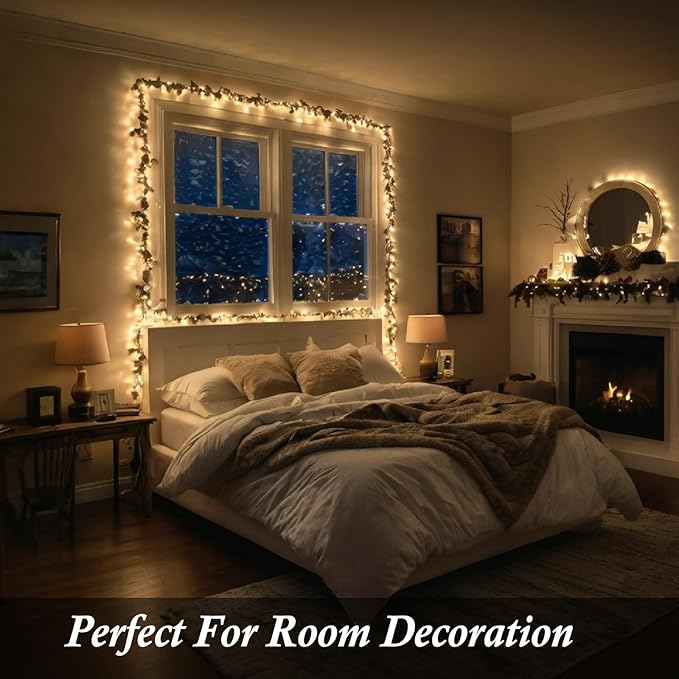 Warm White Christmas Lights - 143.7ft 400 LED Tree Lights Outdoor, UL Certified Plug in Fairy Outdoor Waterproof, Indoor Twinkle 8 Modes & Timer for Outside, Bedroom, Party Wedding