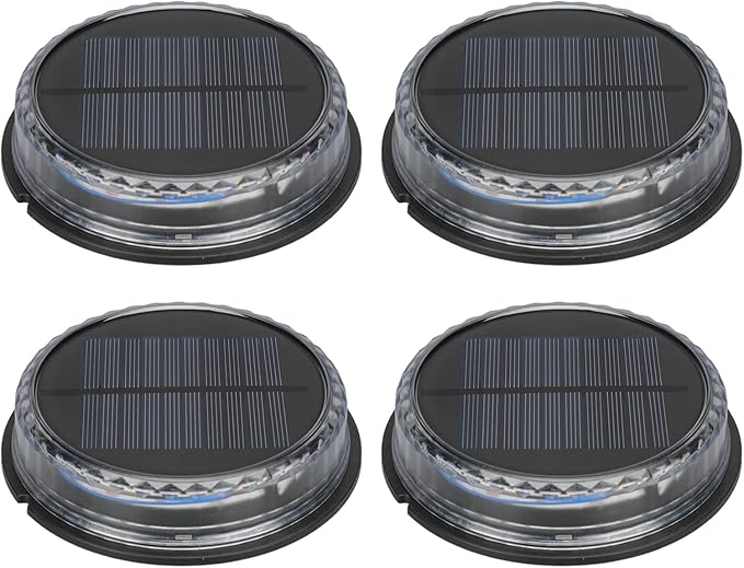 Hyuduo Solar Ground Lights Outdoor, IP65 Waterproof Pathway LED Lights with Warm White Light, Auto On/Off Sensor, 4 | Lumora