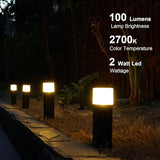 GOODSMANN Low Voltage Pathway Lighting 8PK Bollard Landscape Lights Kits 2W 2700K Warm White LED Wired Path Light | Lumora