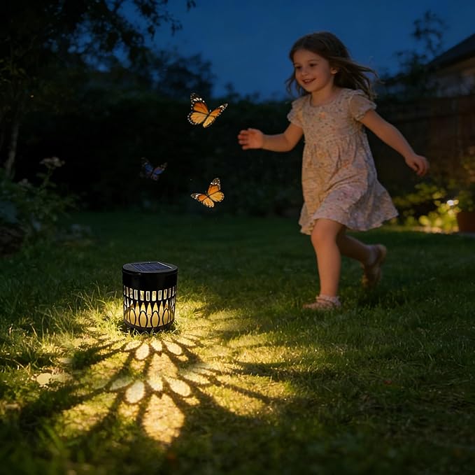 Solar Mandala Lights Outdoor Decorative - Waterproof Metal Mandala Solar Wall Lights, Artistic Fence & Step Lights for Garden, Patio, Backyard, Yard & Outdoor Home (4, Oval-Warm Light)
