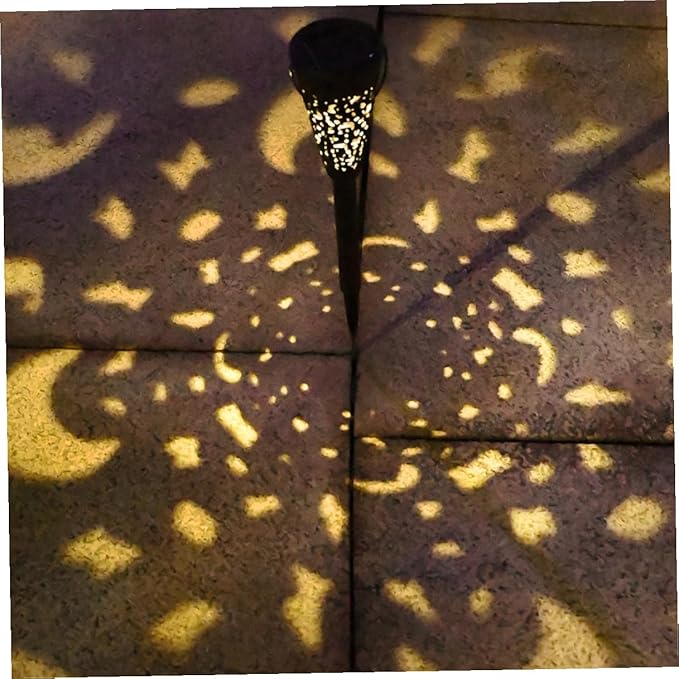 Cabilock Waterproof Solar Yard Lights Outdoor Garden Path Light Warm White Solar Scenery Lighting for Patio Lawn Decorative Ambient Illumination