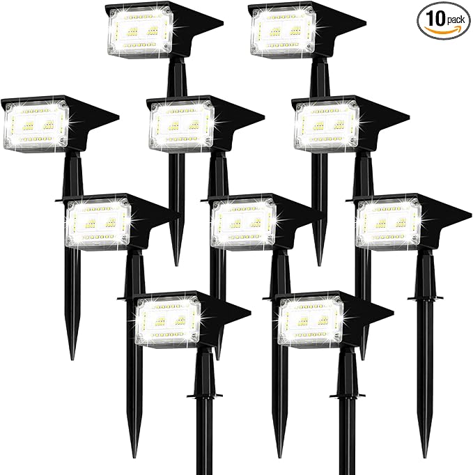 ZJOJO Solar Lights Outdoor Waterproof IP65, Solar Spot Light 40 LED 4 Lighting Modes Solar Powered Garden Yard Spot | Lumora