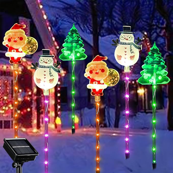 Pack of 6 Easy Installion Solar Ground Lights Easy Push Into Soil for Instants Festival Ambiances in Yard and | Lumora