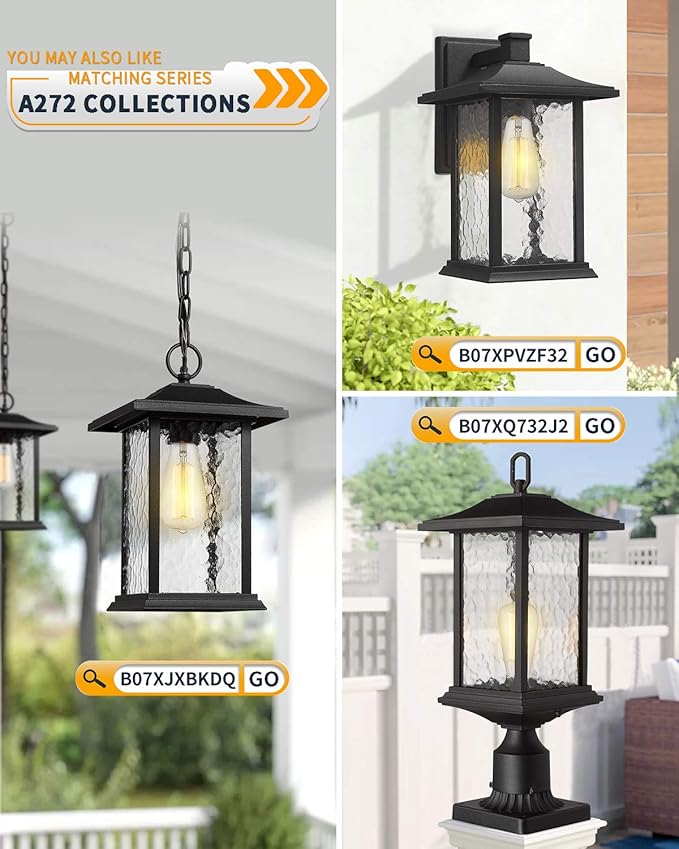 Beionxii Dusk to Dawn Outdoor Post Lights, 21inch Large Exterior Lamp Post Light Pier Mount Lantern with Base | Lumora