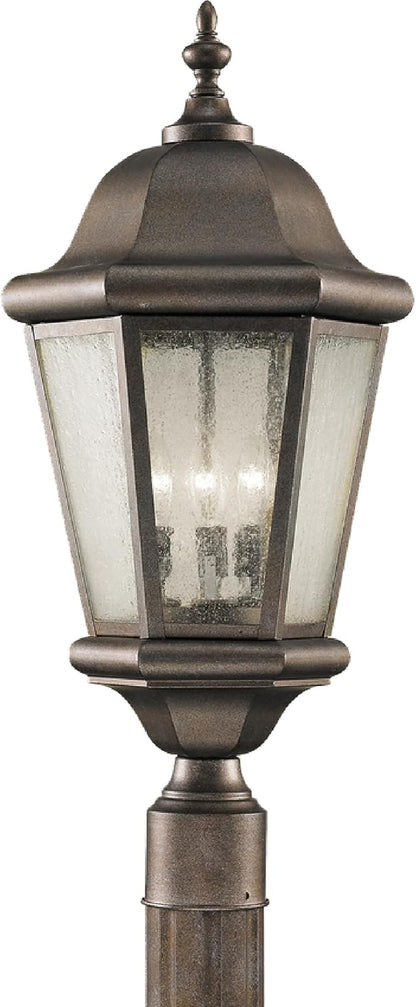 Feiss OL5907CB Martinsville Outdoor Post Lantern Lighting, 3-Light, 180watts, Bronze (10"W by 22"H)