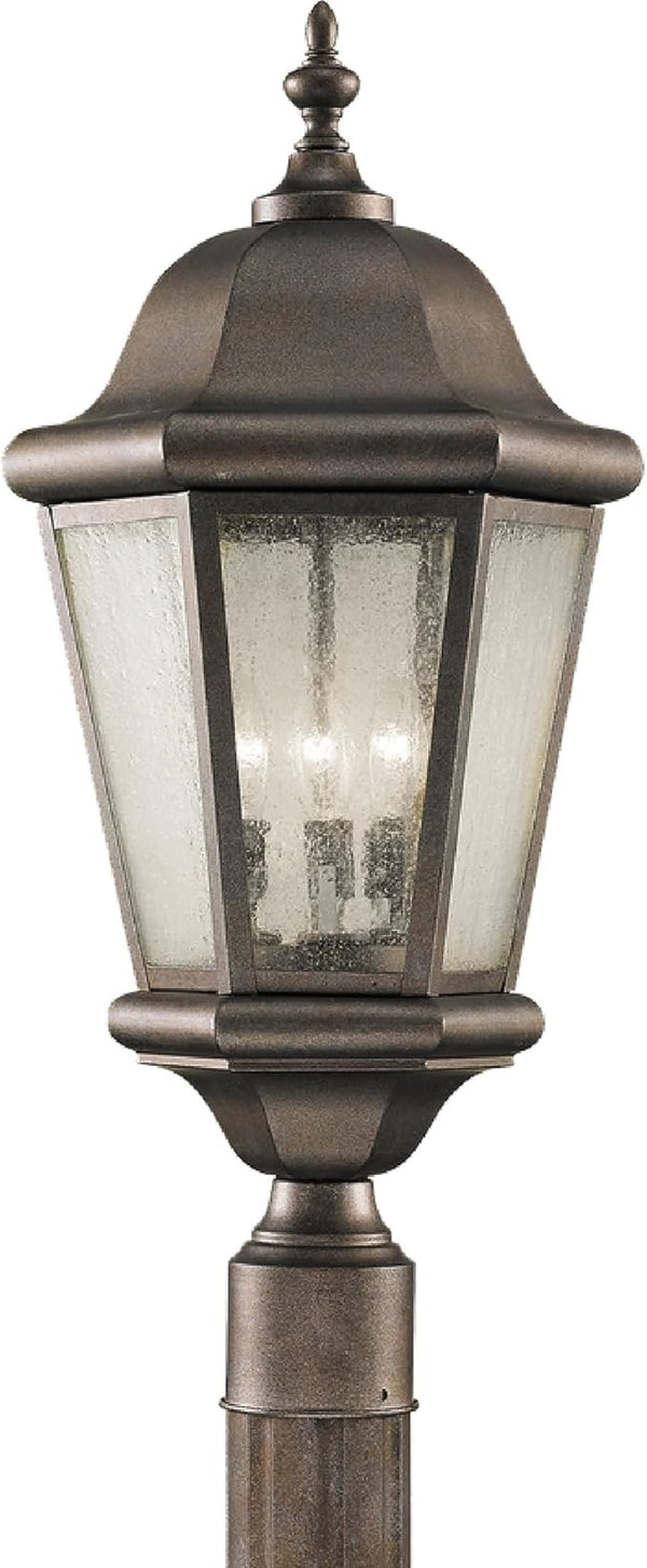 Feiss OL5907CB Martinsville Outdoor Post Lantern Lighting, 3-Light, 180watts, Bronze (10"W by 22"H) | Lumora