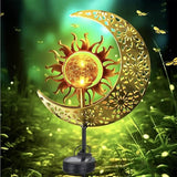 Solar Lighting Ground Plug Light Ornament IP65 and Star Shape Solar Stake Iron Texture for Garden Garden Pathway | Lumora