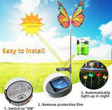 Outdoor Solar Garden Lights,3 Pack Butterfly Decorative-Waterproof Color Changing LED Outdoor Lights,Solar Powered | Lumora